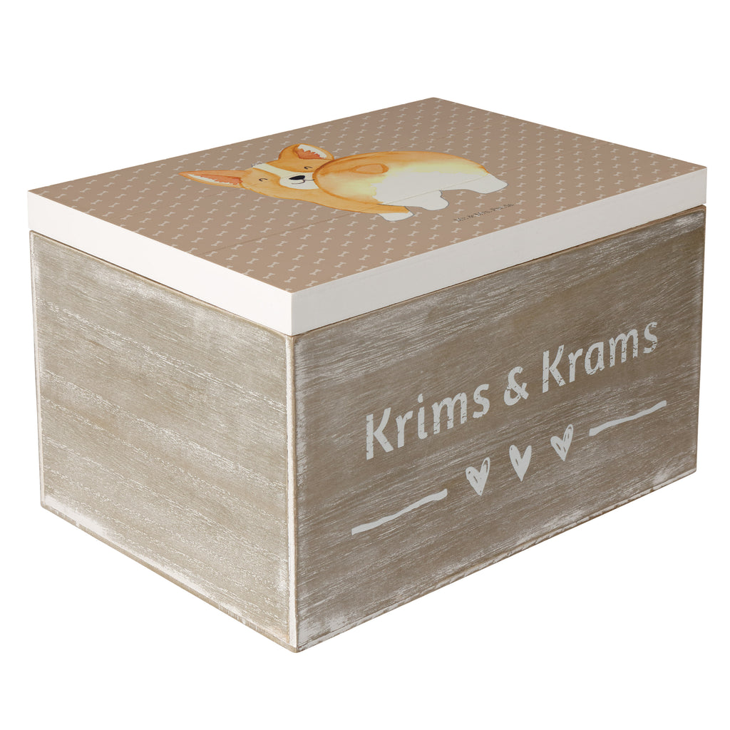 Holzkiste Corgie Po Holzkiste, Kiste, Schatzkiste, Truhe, Schatulle, XXL, Erinnerungsbox, Erinnerungskiste, Dekokiste, Aufbewahrungsbox, Hund, Hundemotiv, Haustier, Hunderasse, Tierliebhaber, Hundebesitzer, Sprüche, Corgie, Hundeliebe, Motivation, Selbstliebe, Spruch