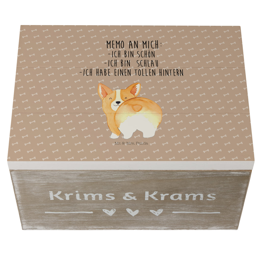 Holzkiste Corgie Po Holzkiste, Kiste, Schatzkiste, Truhe, Schatulle, XXL, Erinnerungsbox, Erinnerungskiste, Dekokiste, Aufbewahrungsbox, Hund, Hundemotiv, Haustier, Hunderasse, Tierliebhaber, Hundebesitzer, Sprüche, Corgie, Hundeliebe, Motivation, Selbstliebe, Spruch