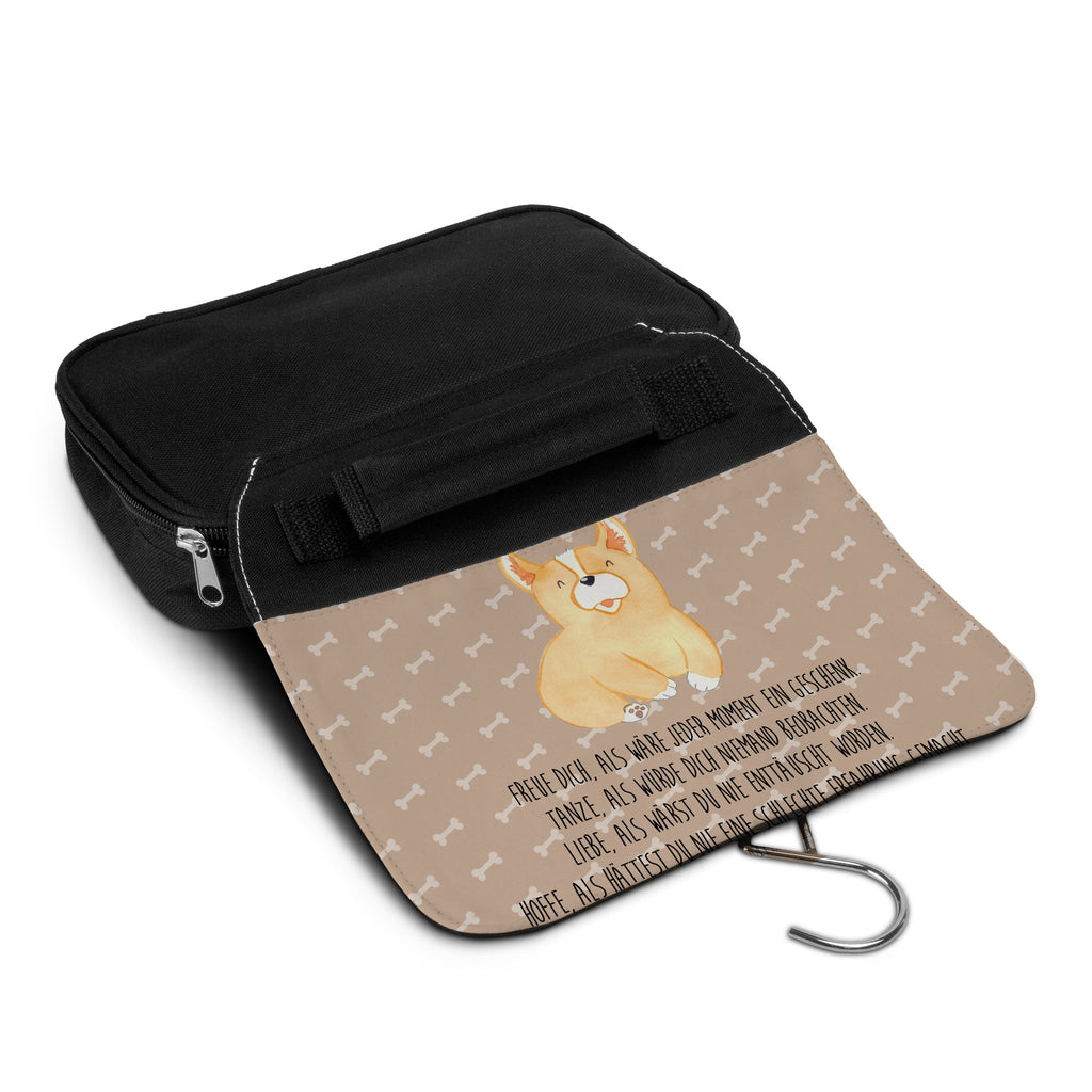 Kulturbeutel Corgie Kulturbeutel, Zum Aufhängen, Waschtasche, Kosmetiktasche, Damen, Herren, Aufbewahrungstasche, Schminktasche, Kosmetikbeutel, Organizer, Kulturtasche, Schminkutensil, Hund, Hundemotiv, Haustier, Hunderasse, Tierliebhaber, Hundebesitzer, Sprüche, Corgie, Welsh Corgie Pembroke, britisch, Motivation, Spruch, Hundespruch, Lebensfreude
