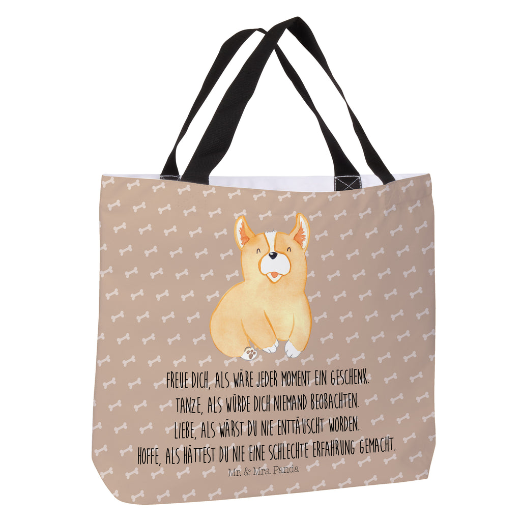 Shopper Corgie Beutel, Einkaufstasche, Tasche, Strandtasche, Einkaufsbeutel, Shopper, Schultasche, Freizeittasche, Tragebeutel, Schulbeutel, Alltagstasche, Hund, Hundemotiv, Haustier, Hunderasse, Tierliebhaber, Hundebesitzer, Sprüche, Corgie, Welsh Corgie Pembroke, britisch, Motivation, Spruch, Hundespruch, Lebensfreude