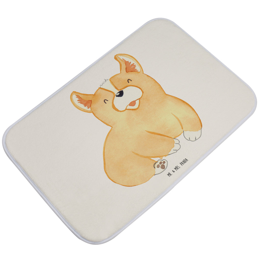 Badvorleger Corgie Badematte, Badteppich, Duschvorleger, Badezimmerteppich, Badezimmermatte, Badvorleger, Duschmatte, Duschteppich, Hund, Hundemotiv, Haustier, Hunderasse, Tierliebhaber, Hundebesitzer, Sprüche, Corgie, Welsh Corgie Pembroke, britisch, Motivation, Spruch, Hundespruch, Lebensfreude