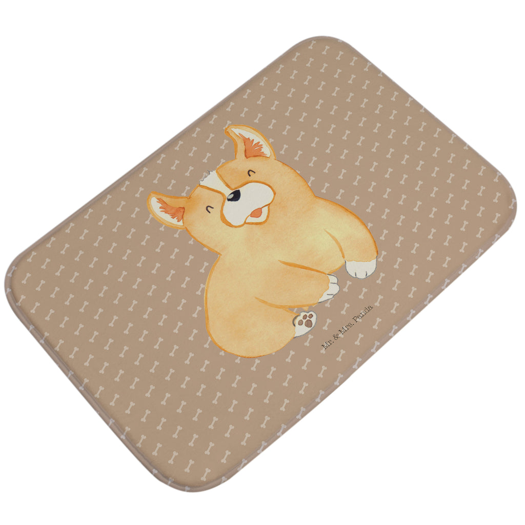 Badvorleger Corgie Badematte, Badteppich, Duschvorleger, Badezimmerteppich, Badezimmermatte, Badvorleger, Duschmatte, Duschteppich, Hund, Hundemotiv, Haustier, Hunderasse, Tierliebhaber, Hundebesitzer, Sprüche, Corgie, Welsh Corgie Pembroke, britisch, Motivation, Spruch, Hundespruch, Lebensfreude