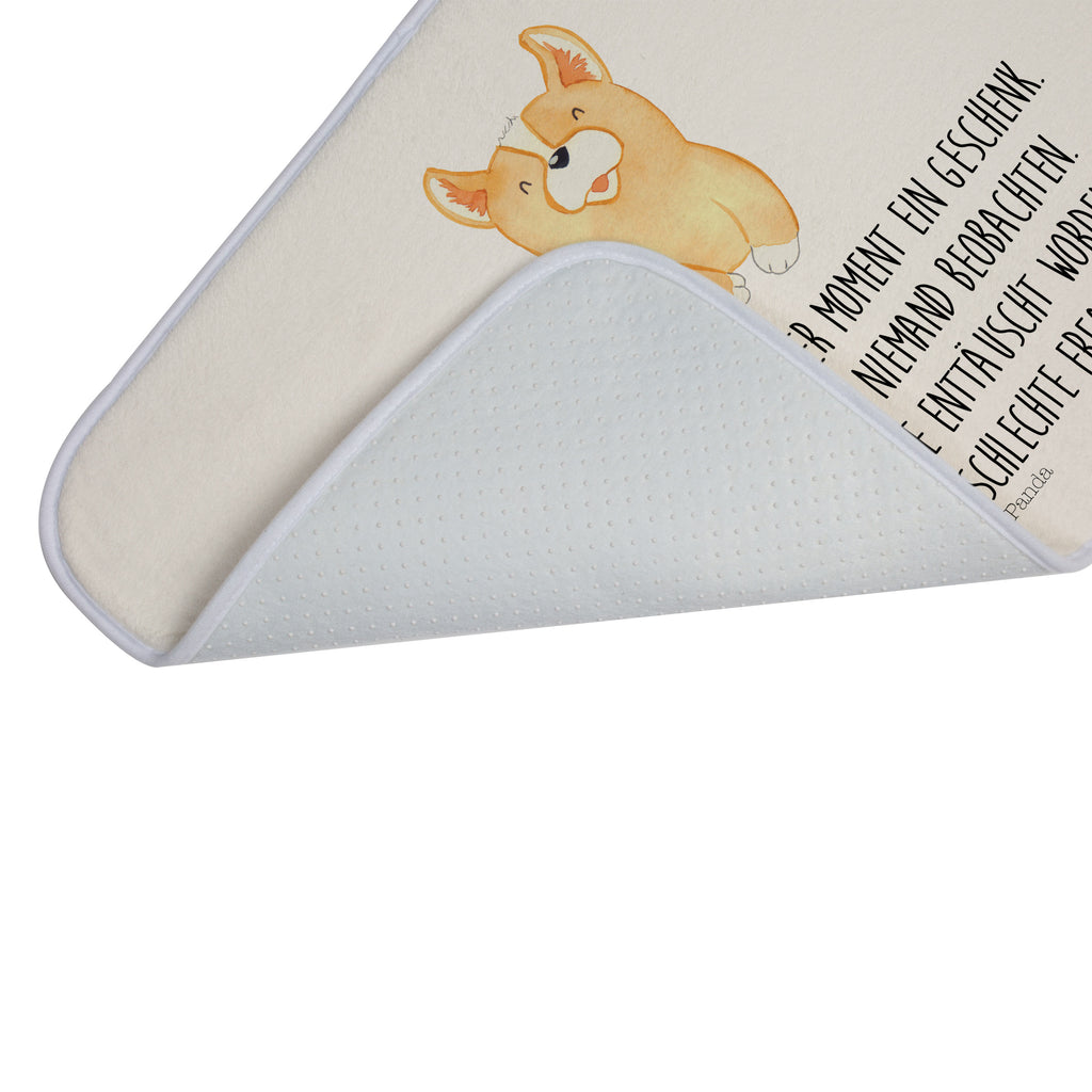 Badvorleger Corgie Badematte, Badteppich, Duschvorleger, Badezimmerteppich, Badezimmermatte, Badvorleger, Duschmatte, Duschteppich, Hund, Hundemotiv, Haustier, Hunderasse, Tierliebhaber, Hundebesitzer, Sprüche, Corgie, Welsh Corgie Pembroke, britisch, Motivation, Spruch, Hundespruch, Lebensfreude