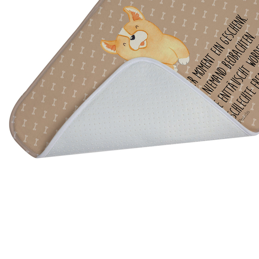 Badvorleger Corgie Badematte, Badteppich, Duschvorleger, Badezimmerteppich, Badezimmermatte, Badvorleger, Duschmatte, Duschteppich, Hund, Hundemotiv, Haustier, Hunderasse, Tierliebhaber, Hundebesitzer, Sprüche, Corgie, Welsh Corgie Pembroke, britisch, Motivation, Spruch, Hundespruch, Lebensfreude