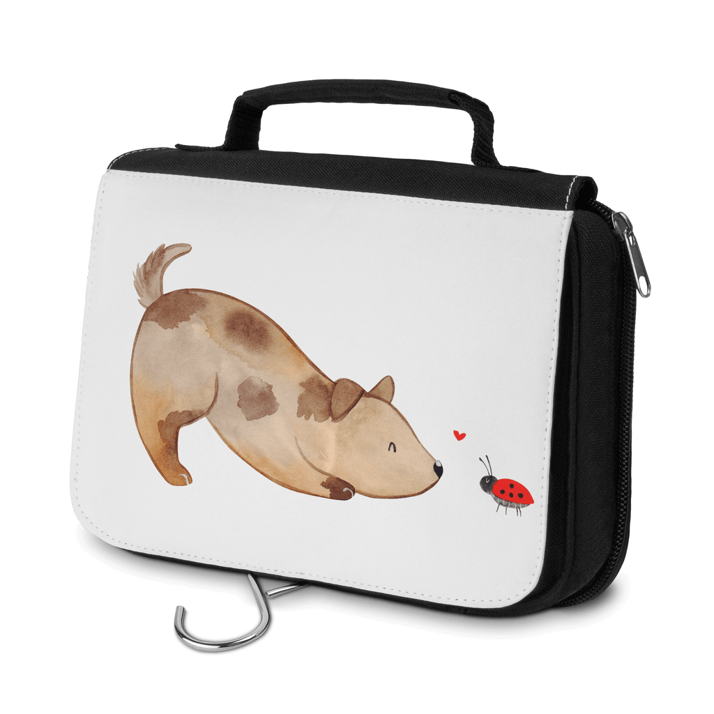 Kulturbeutel Hund Marienkäfer Kulturbeutel, Zum Aufhängen, Waschtasche, Kosmetiktasche, Damen, Herren, Aufbewahrungstasche, Schminktasche, Kosmetikbeutel, Organizer, Kulturtasche, Schminkutensil, Hund, Hundemotiv, Haustier, Hunderasse, Tierliebhaber, Hundebesitzer, Sprüche, Hunde, Hundespruch, Marienkäfer, Mischling, Mischlinghund