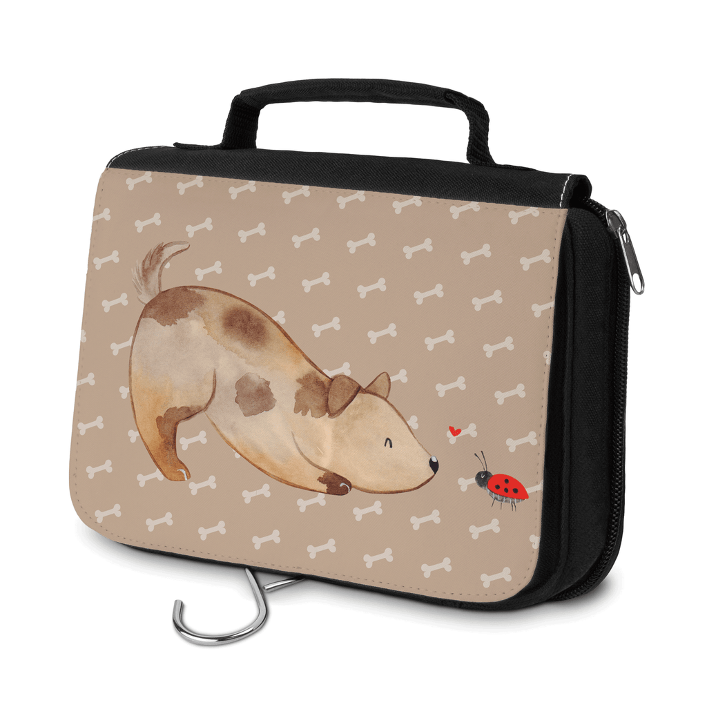 Kulturbeutel Hund Marienkäfer Kulturbeutel, Zum Aufhängen, Waschtasche, Kosmetiktasche, Damen, Herren, Aufbewahrungstasche, Schminktasche, Kosmetikbeutel, Organizer, Kulturtasche, Schminkutensil, Hund, Hundemotiv, Haustier, Hunderasse, Tierliebhaber, Hundebesitzer, Sprüche, Hunde, Hundespruch, Marienkäfer, Mischling, Mischlinghund