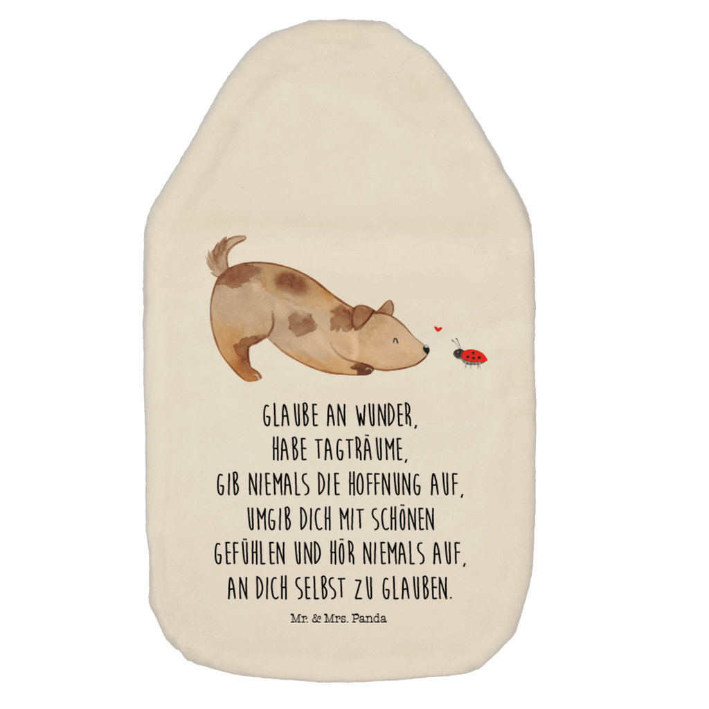 Wärmflasche Hund Marienkäfer Wärmekissen, Kinderwärmflasche, Körnerkissen, Wärmflaschenbezug, Wärmflasche mit Bezug, Hund, Hundemotiv, Haustier, Hunderasse, Tierliebhaber, Hundebesitzer, Sprüche, Hunde, Hundespruch, Marienkäfer, Mischling, Mischlinghund