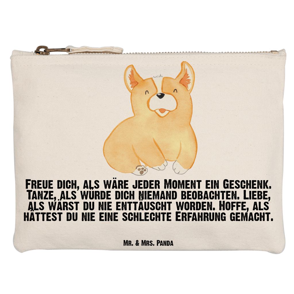 Schminktasche Corgie Schminktasche, Kosmetiktasche, Kosmetikbeutel, Stiftemäppchen, Etui, Federmappe, Makeup, XXL, Schminketui, Kosmetiketui, Schlamperetui, Hund, Hundemotiv, Haustier, Hunderasse, Tierliebhaber, Hundebesitzer, Sprüche, Corgie, Welsh Corgie Pembroke, britisch, Motivation, Spruch, Hundespruch, Lebensfreude