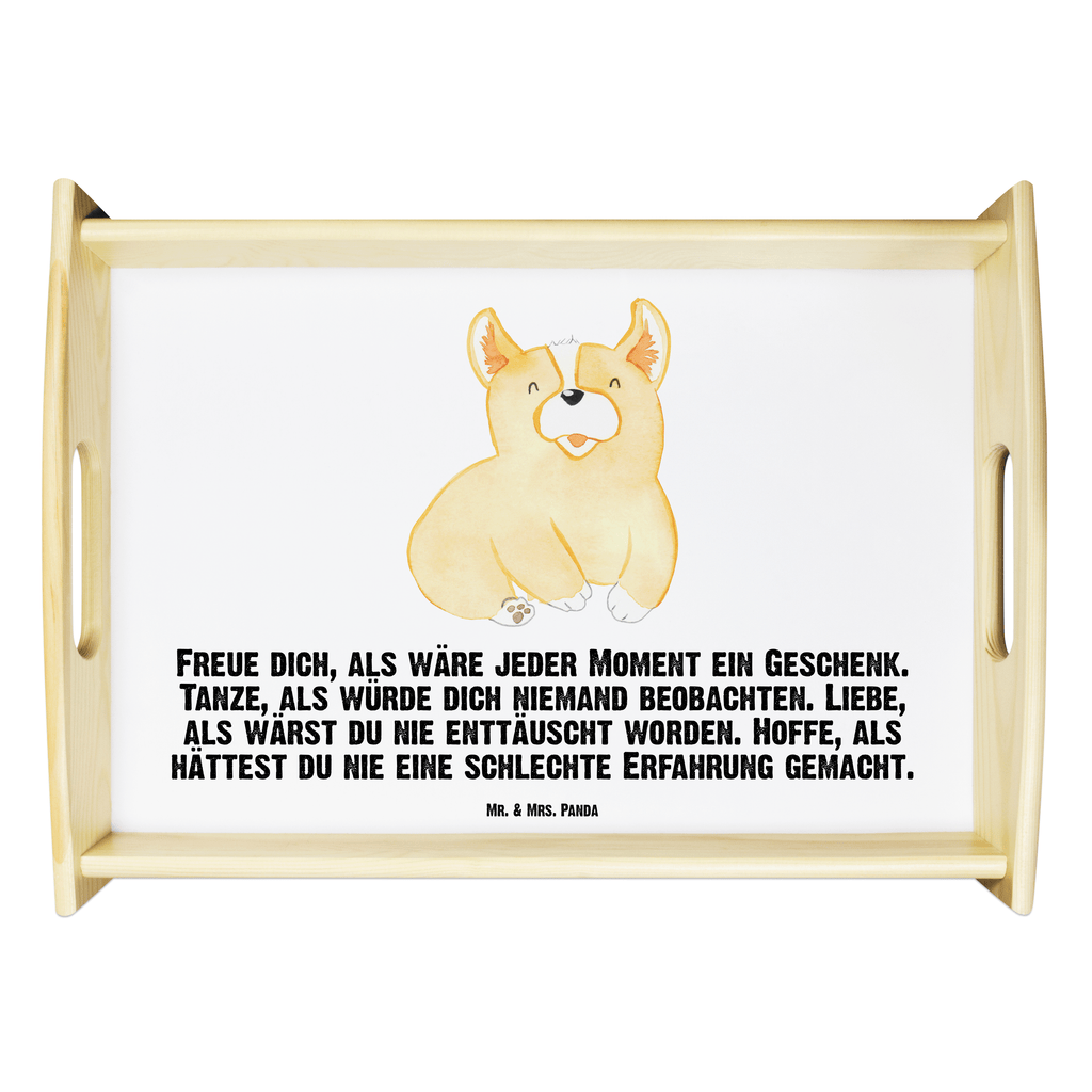 Serviertablett Corgie Tablett, Holztablett, Küchentablett, Dekotablett, Frühstückstablett, Hund, Hundemotiv, Haustier, Hunderasse, Tierliebhaber, Hundebesitzer, Sprüche, Corgie, Welsh Corgie Pembroke, britisch, Motivation, Spruch, Hundespruch, Lebensfreude