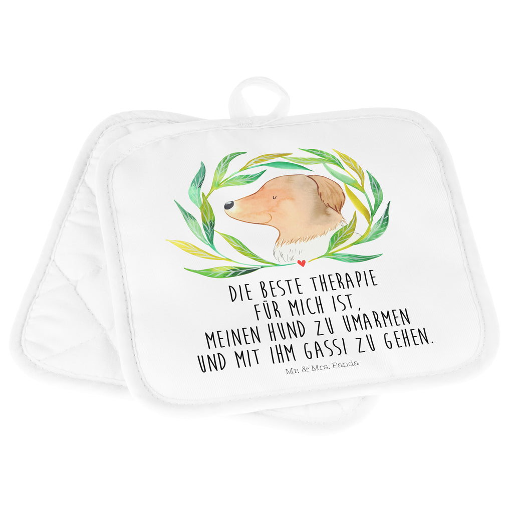 2er Set Topflappen  Hund Ranke Topflappen, Topfuntersetzer, Ofenhandschuh, Topflappen Set, Topflappen lustig, Topflappen mit Spruch, Hund, Hundemotiv, Haustier, Hunderasse, Tierliebhaber, Hundebesitzer, Sprüche, Ranke, Therapie, Selbsttherapie, Hundeliebe, Hundeglück, Hunde