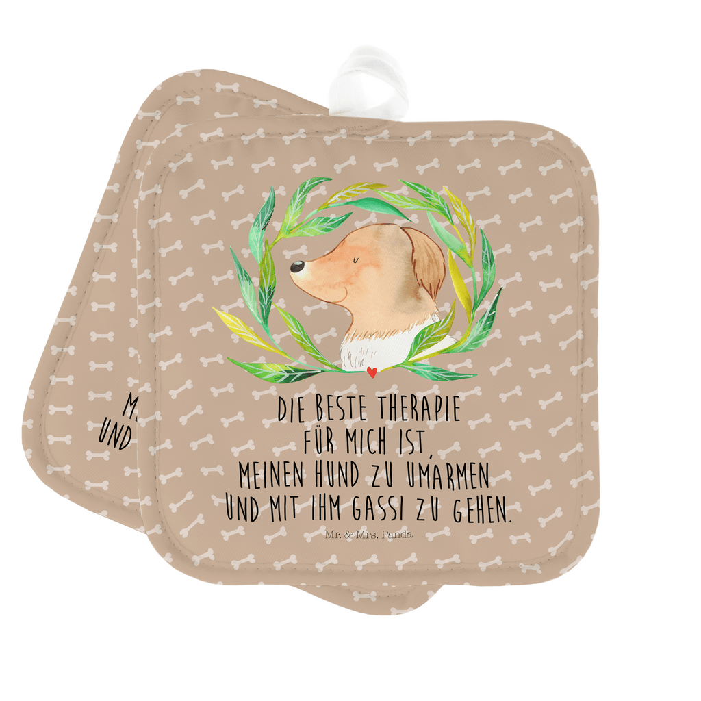 2er Set Topflappen  Hund Ranke Topflappen, Topfuntersetzer, Ofenhandschuh, Topflappen Set, Topflappen lustig, Topflappen mit Spruch, Hund, Hundemotiv, Haustier, Hunderasse, Tierliebhaber, Hundebesitzer, Sprüche, Ranke, Therapie, Selbsttherapie, Hundeliebe, Hundeglück, Hunde