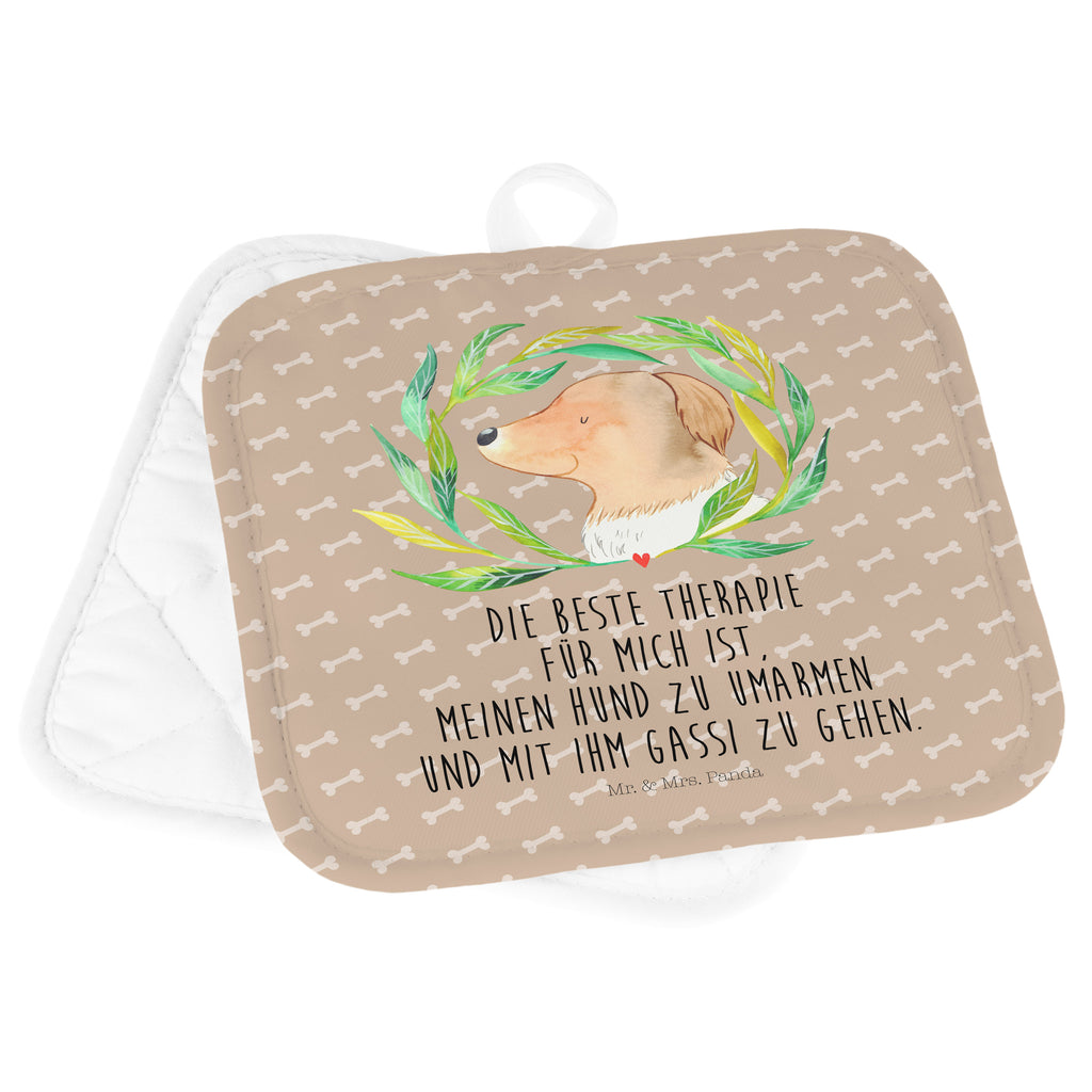2er Set Topflappen  Hund Ranke Topflappen, Topfuntersetzer, Ofenhandschuh, Topflappen Set, Topflappen lustig, Topflappen mit Spruch, Hund, Hundemotiv, Haustier, Hunderasse, Tierliebhaber, Hundebesitzer, Sprüche, Ranke, Therapie, Selbsttherapie, Hundeliebe, Hundeglück, Hunde