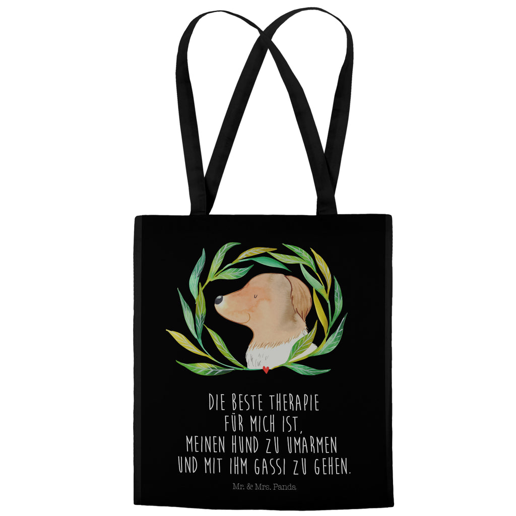 Tragetasche Hund Ranke Beuteltasche, Beutel, Einkaufstasche, Jutebeutel, Stoffbeutel, Hund, Hundemotiv, Haustier, Hunderasse, Tierliebhaber, Hundebesitzer, Sprüche, Ranke, Therapie, Selbsttherapie, Hundeliebe, Hundeglück, Hunde