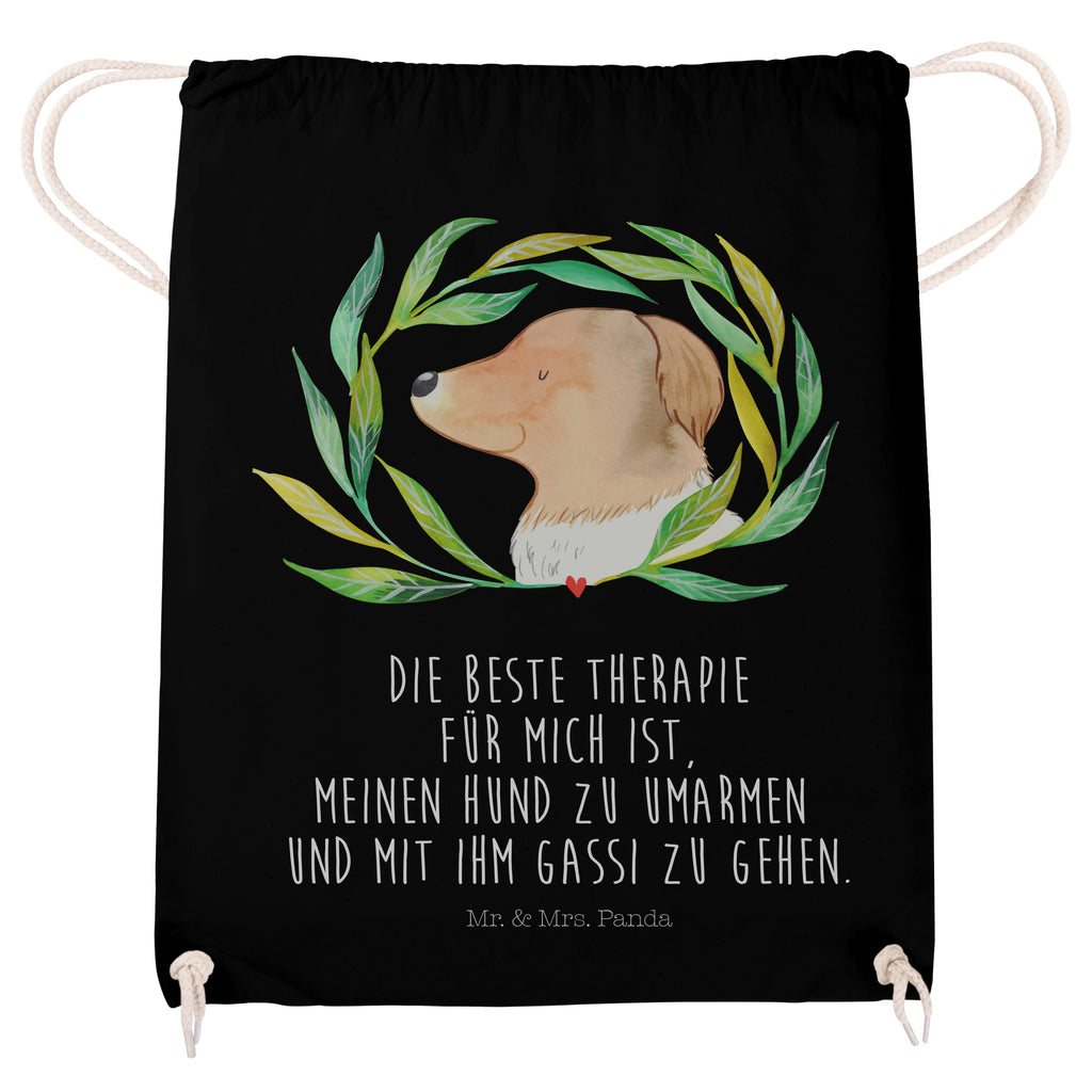 Sportbeutel Hund Ranke Turnbeutel, Beutel, Sporttasche, Tasche, Stoffbeutel, Hund, Hundemotiv, Haustier, Hunderasse, Tierliebhaber, Hundebesitzer, Sprüche, Ranke, Therapie, Selbsttherapie, Hundeliebe, Hundeglück, Hunde