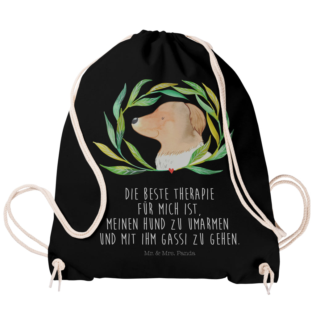 Sportbeutel Hund Ranke Turnbeutel, Beutel, Sporttasche, Tasche, Stoffbeutel, Hund, Hundemotiv, Haustier, Hunderasse, Tierliebhaber, Hundebesitzer, Sprüche, Ranke, Therapie, Selbsttherapie, Hundeliebe, Hundeglück, Hunde