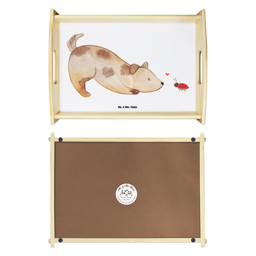 Serviertablett Hund Marienkäfer Tablett, Holztablett, Küchentablett, Dekotablett, Frühstückstablett, Hund, Hundemotiv, Haustier, Hunderasse, Tierliebhaber, Hundebesitzer, Sprüche, Hunde, Hundespruch, Marienkäfer, Mischling, Mischlinghund