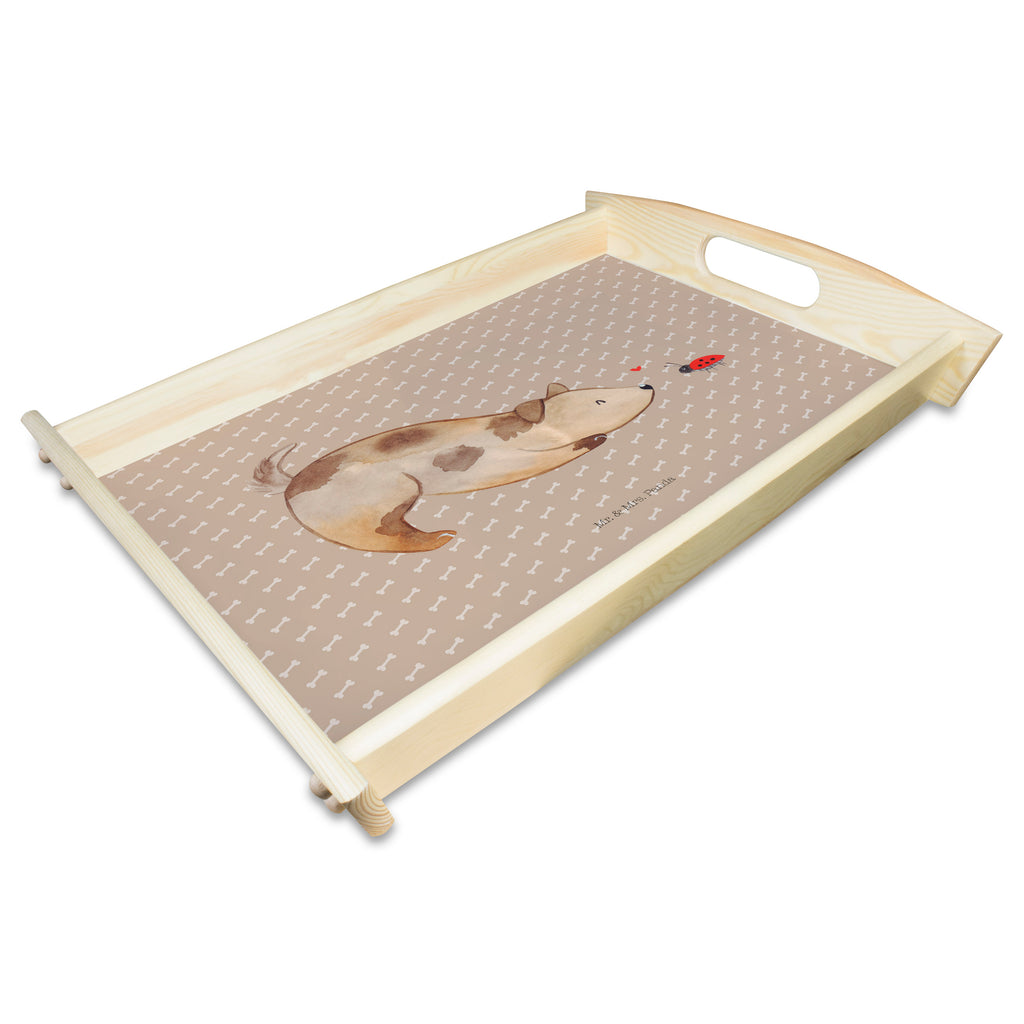 Serviertablett Hund Marienkäfer Tablett, Holztablett, Küchentablett, Dekotablett, Frühstückstablett, Hund, Hundemotiv, Haustier, Hunderasse, Tierliebhaber, Hundebesitzer, Sprüche, Hunde, Hundespruch, Marienkäfer, Mischling, Mischlinghund
