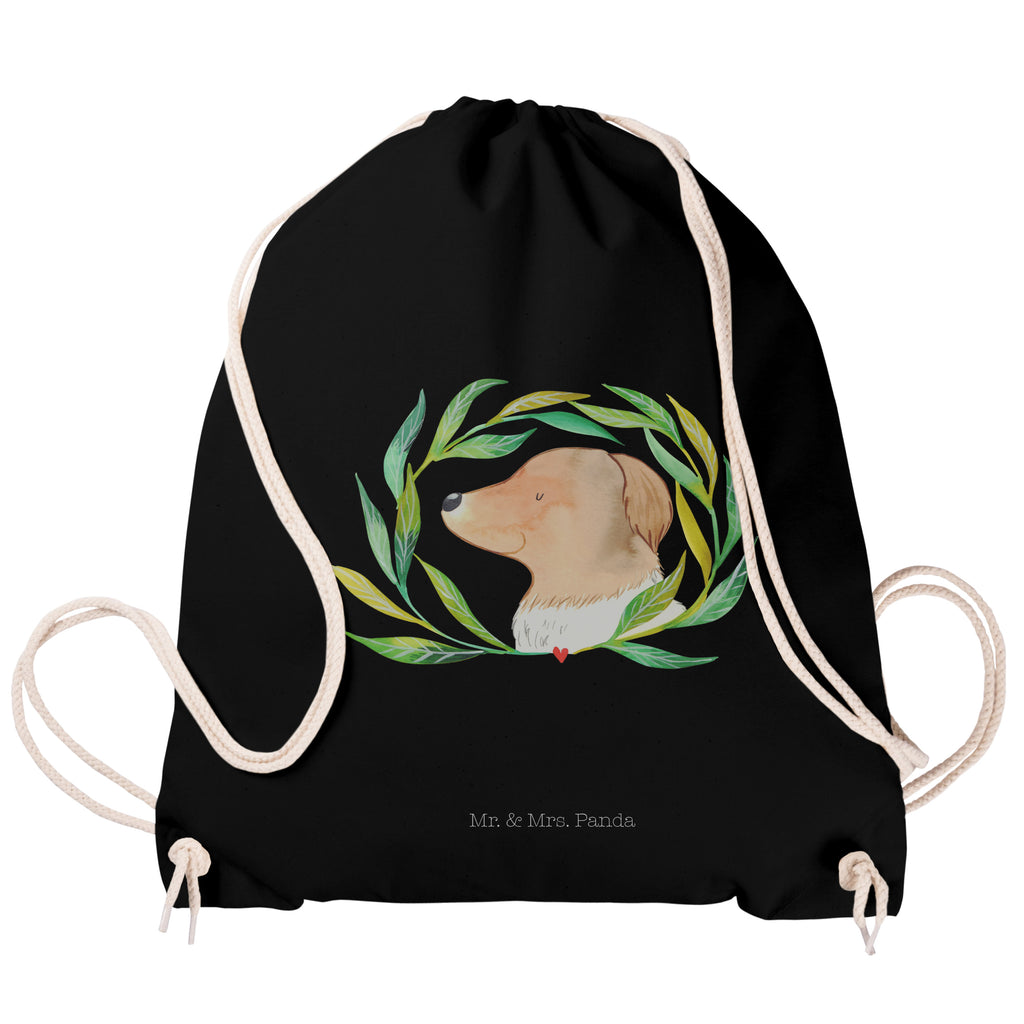 Sportbeutel Hund Ranke Turnbeutel, Beutel, Sporttasche, Tasche, Stoffbeutel, Hund, Hundemotiv, Haustier, Hunderasse, Tierliebhaber, Hundebesitzer, Sprüche, Ranke, Therapie, Selbsttherapie, Hundeliebe, Hundeglück, Hunde