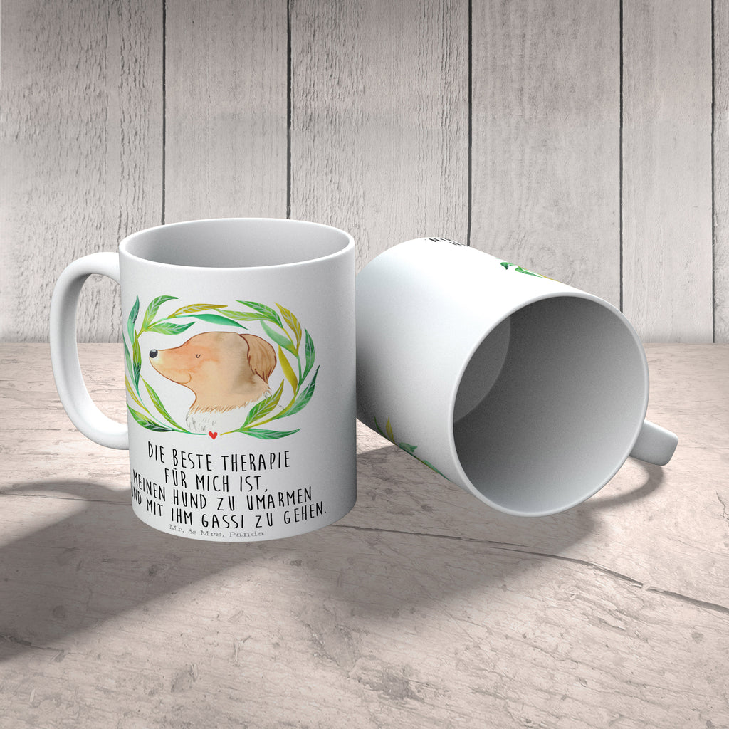 Tasse Hund Ranke Hund, Ranke, Therapie, Selbsttherapie, Hundeliebe, Hundeglück, Hunde Becher, Kaffeetasse, Kaffeebecher, Tee, Frühstück, Büro  Hund, Hundemotiv, Haustier, Hunderasse, Tierliebhaber, Hundebesitzer, Sprüche