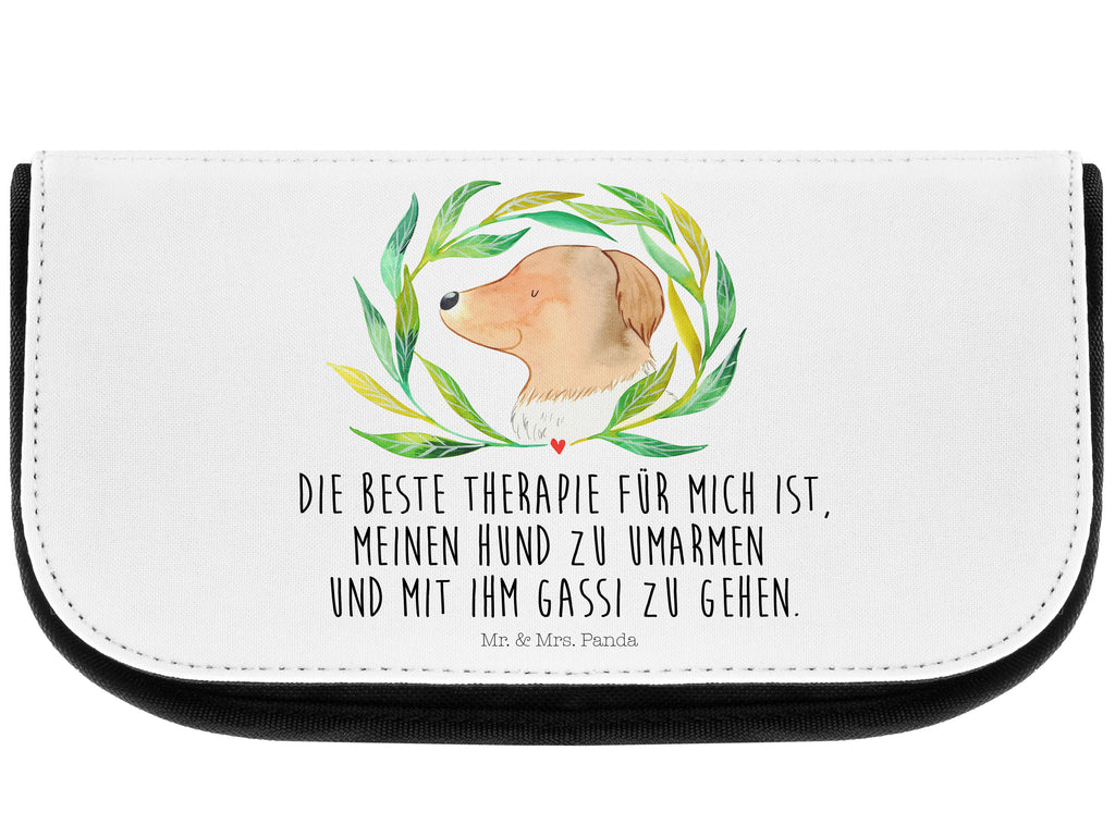Kosmetiktasche Hund Ranke Kosmetikbeutel, Kulturtasche, Kulturbeutel, Schminktasche, Make-Up Tasche, Hund, Hundemotiv, Haustier, Hunderasse, Tierliebhaber, Hundebesitzer, Sprüche, Ranke, Therapie, Selbsttherapie, Hundeliebe, Hundeglück, Hunde