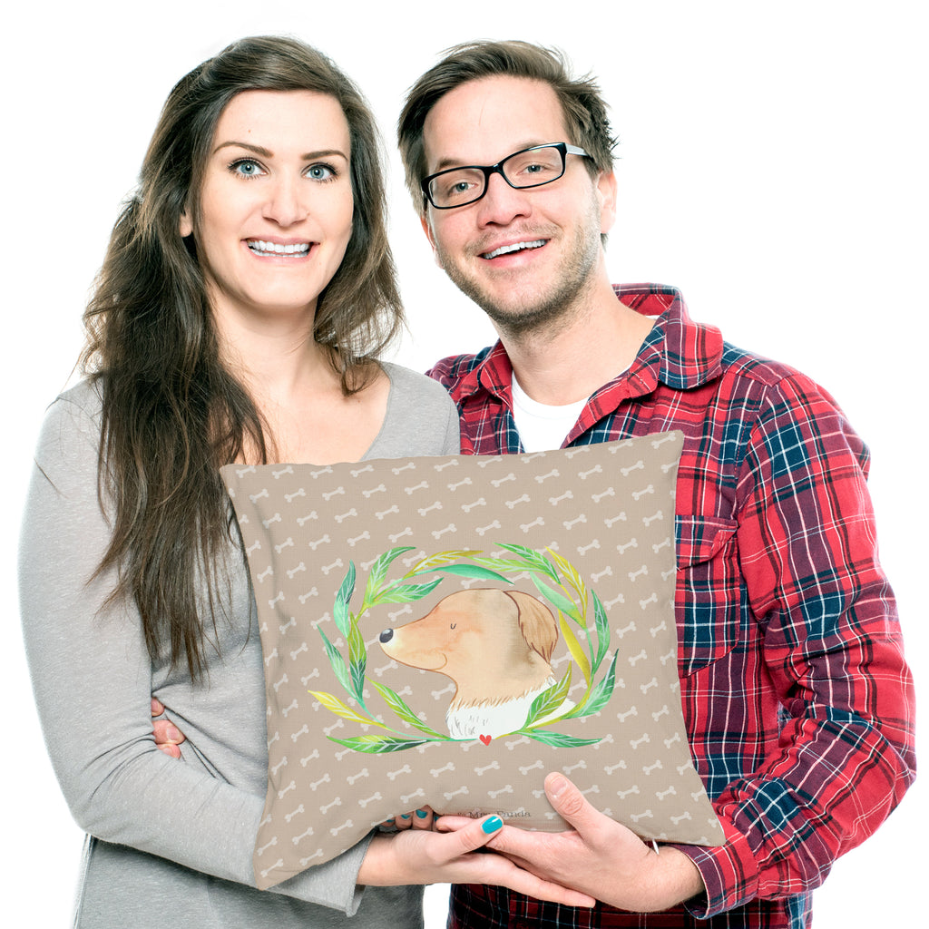 40x40 Kissen Hund Ranke Kissenhülle, Kopfkissen, Sofakissen, Dekokissen, Motivkissen, Hund, Hundemotiv, Haustier, Hunderasse, Tierliebhaber, Hundebesitzer, Sprüche, Ranke, Therapie, Selbsttherapie, Hundeliebe, Hundeglück, Hunde