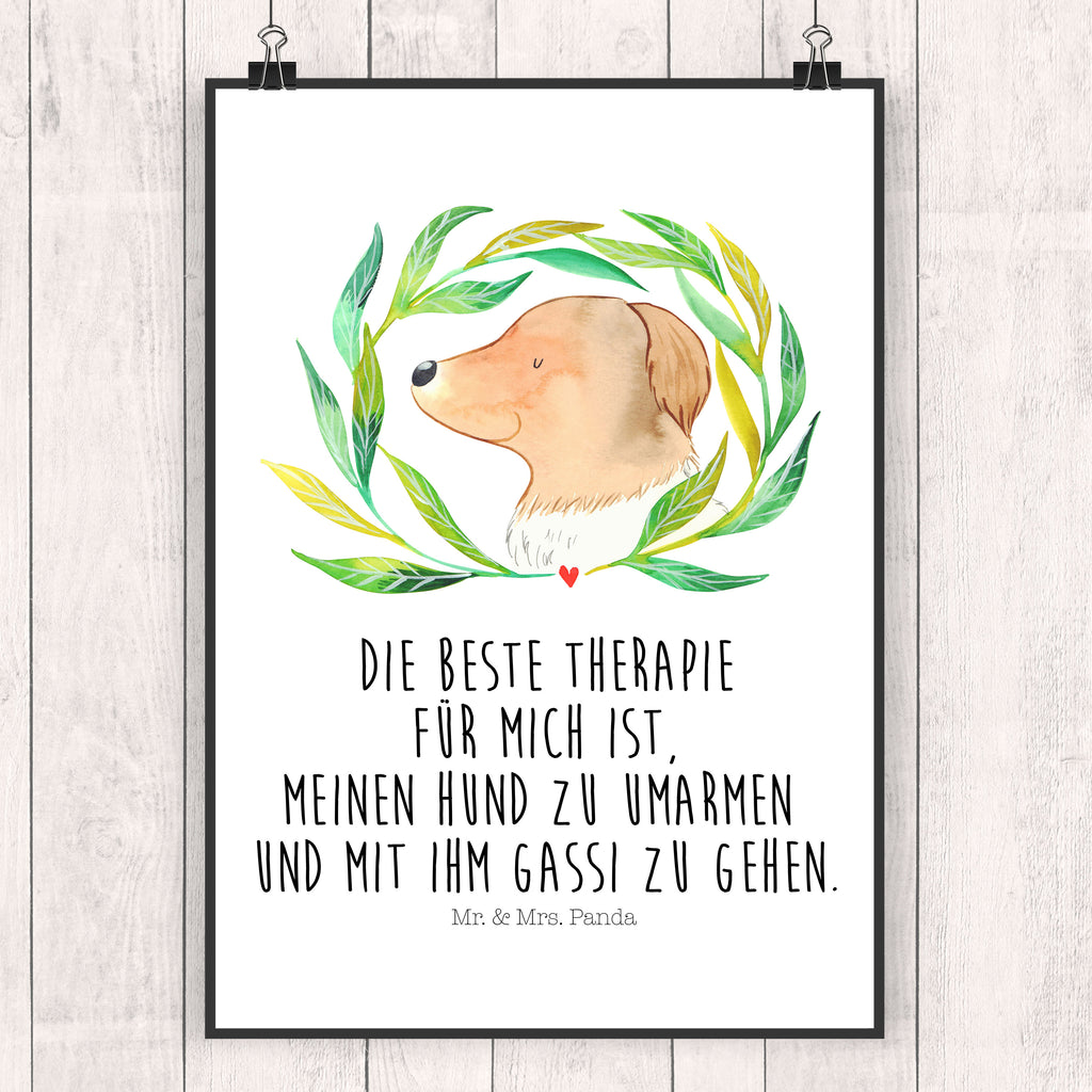 Poster Hund Ranke Poster, Wandposter, Bild, Wanddeko, Küchenposter, Kinderposter, Wanddeko Bild, Raumdekoration, Wanddekoration, Handgemaltes Poster, Mr. & Mrs. Panda Poster, Designposter, Kunstdruck, Posterdruck, Hund, Hundemotiv, Haustier, Hunderasse, Tierliebhaber, Hundebesitzer, Sprüche, Ranke, Therapie, Selbsttherapie, Hundeliebe, Hundeglück, Hunde