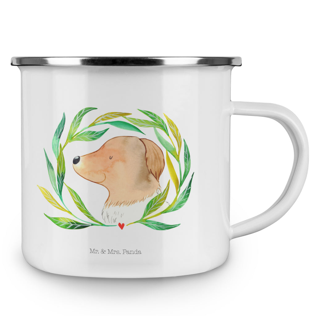 Camping Emaille Tasse Hund Ranke Campingtasse, Trinkbecher, Metalltasse, Outdoor Tasse, Emaille Trinkbecher, Blechtasse Outdoor, Emaille Campingbecher, Edelstahl Trinkbecher, Metalltasse für Camping, Kaffee Blechtasse, Camping Tasse Metall, Hund, Hundemotiv, Haustier, Hunderasse, Tierliebhaber, Hundebesitzer, Sprüche, Ranke, Therapie, Selbsttherapie, Hundeliebe, Hundeglück, Hunde