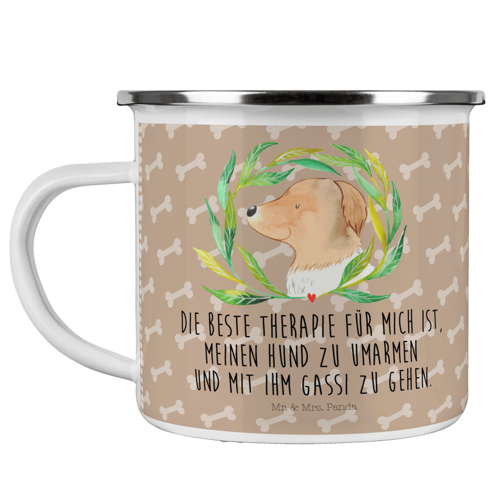 Camping Emaille Tasse Hund Ranke Campingtasse, Trinkbecher, Metalltasse, Outdoor Tasse, Emaille Trinkbecher, Blechtasse Outdoor, Emaille Campingbecher, Edelstahl Trinkbecher, Metalltasse für Camping, Kaffee Blechtasse, Camping Tasse Metall, Hund, Hundemotiv, Haustier, Hunderasse, Tierliebhaber, Hundebesitzer, Sprüche, Ranke, Therapie, Selbsttherapie, Hundeliebe, Hundeglück, Hunde