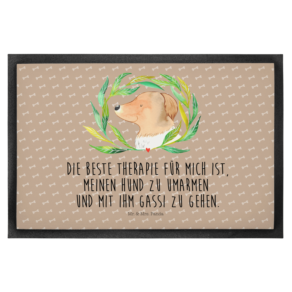 Fußmatte Hund Ranke Hund, Ranke, Therapie, Selbsttherapie, Hundeliebe, Hundeglück, Hunde Türvorleger, Schmutzmatte, Fußabtreter, Matte, Schmutzfänger, Fußabstreifer, Schmutzfangmatte, Türmatte, Motivfußmatte,  Haustürmatte, Vorleger  Hund, Hundemotiv, Haustier, Hunderasse, Tierliebhaber, Hundebesitzer, Sprüche