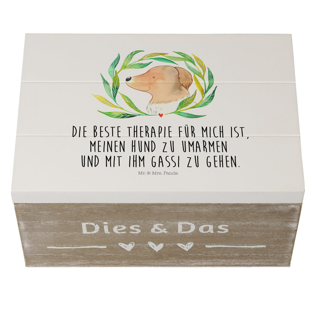 Holzkiste Hund Ranke Holzkiste, Kiste, Schatzkiste, Truhe, Schatulle, XXL, Erinnerungsbox, Erinnerungskiste, Dekokiste, Aufbewahrungsbox, Hund, Hundemotiv, Haustier, Hunderasse, Tierliebhaber, Hundebesitzer, Sprüche, Ranke, Therapie, Selbsttherapie, Hundeliebe, Hundeglück, Hunde