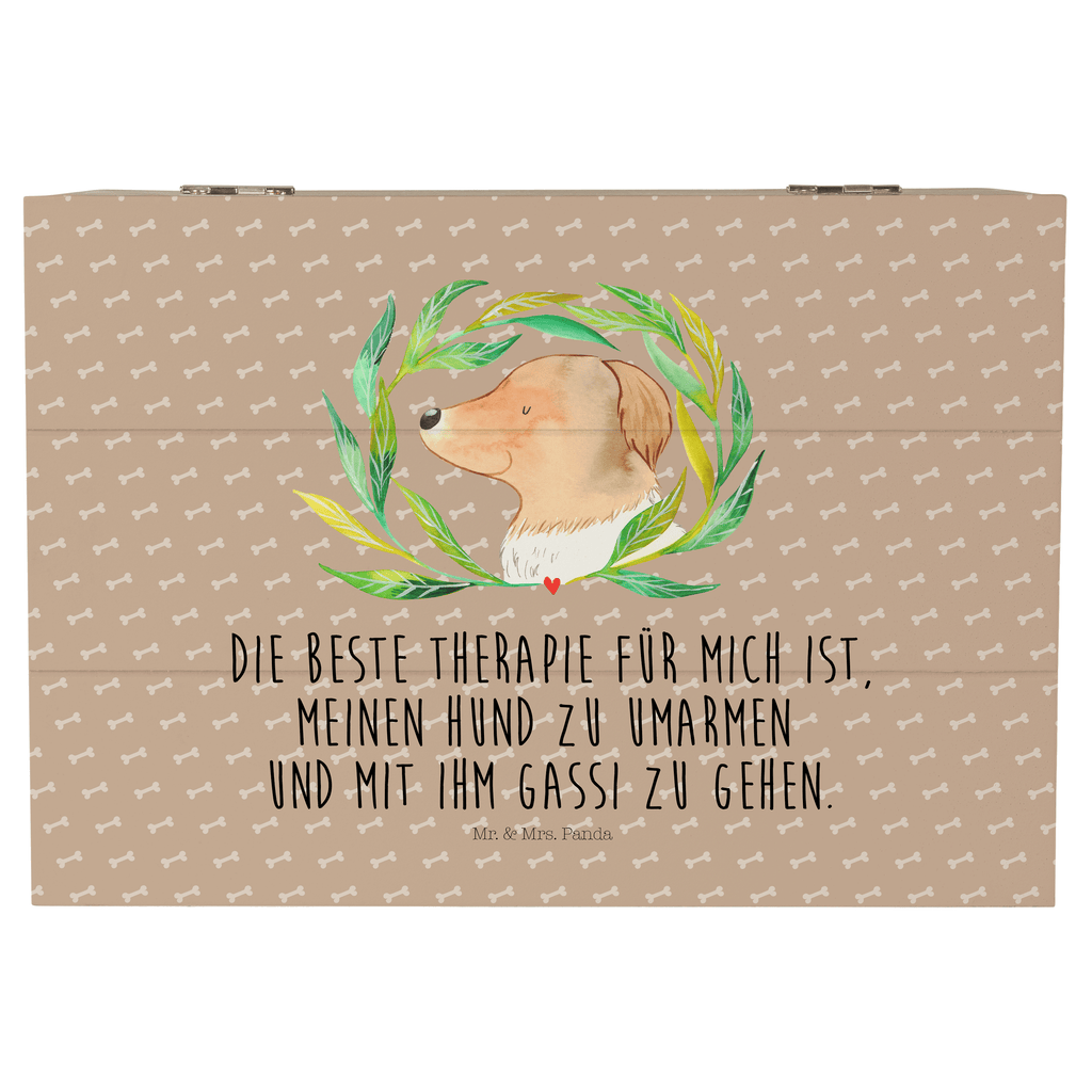 Holzkiste Hund Ranke Holzkiste, Kiste, Schatzkiste, Truhe, Schatulle, XXL, Erinnerungsbox, Erinnerungskiste, Dekokiste, Aufbewahrungsbox, Hund, Hundemotiv, Haustier, Hunderasse, Tierliebhaber, Hundebesitzer, Sprüche, Ranke, Therapie, Selbsttherapie, Hundeliebe, Hundeglück, Hunde