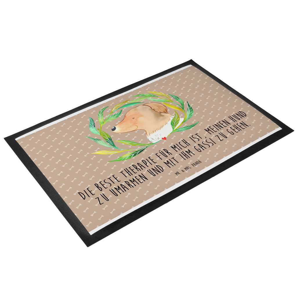 Fußmatte Hund Ranke Hund, Ranke, Therapie, Selbsttherapie, Hundeliebe, Hundeglück, Hunde Türvorleger, Schmutzmatte, Fußabtreter, Matte, Schmutzfänger, Fußabstreifer, Schmutzfangmatte, Türmatte, Motivfußmatte,  Haustürmatte, Vorleger  Hund, Hundemotiv, Haustier, Hunderasse, Tierliebhaber, Hundebesitzer, Sprüche
