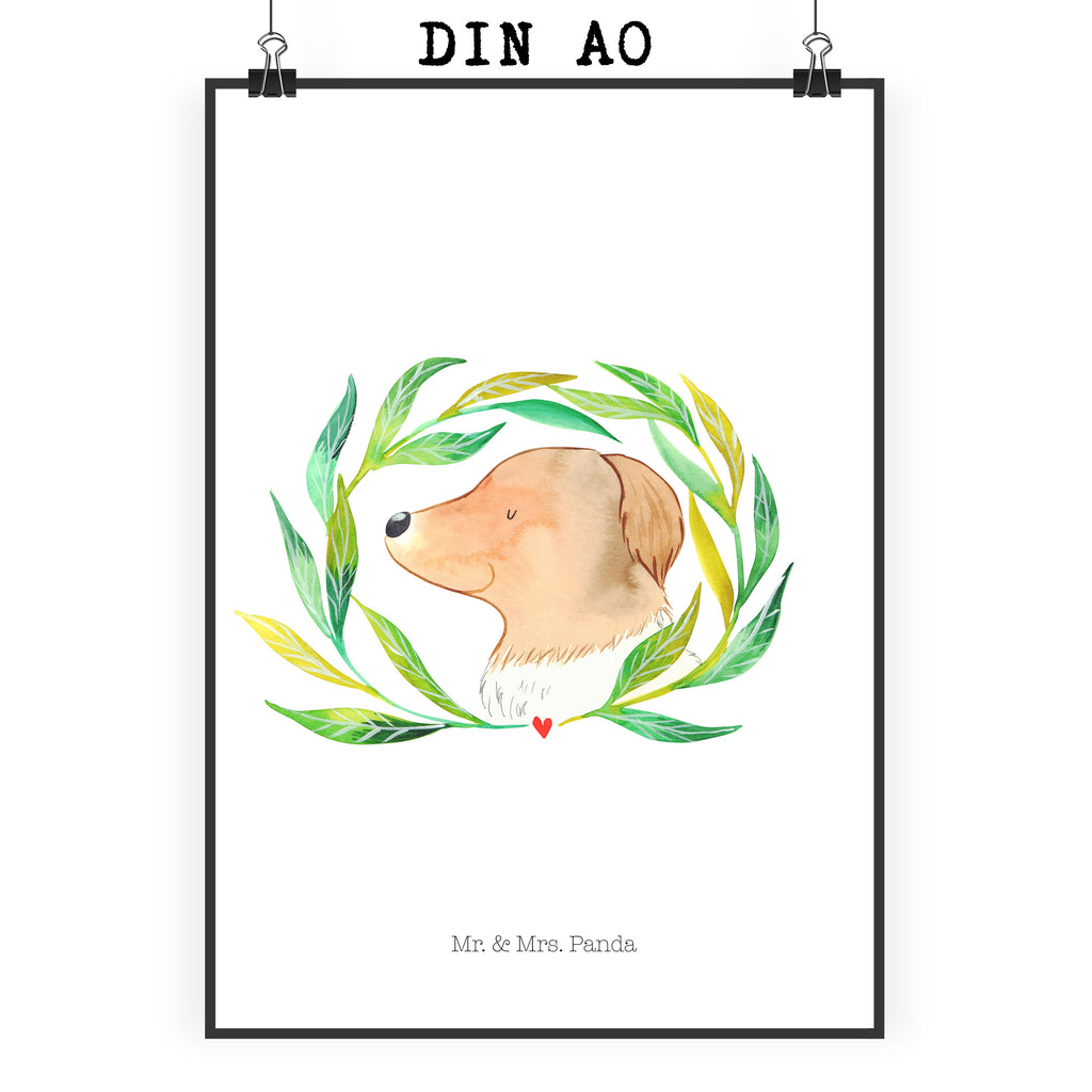 Poster Hund Ranke Poster, Wandposter, Bild, Wanddeko, Küchenposter, Kinderposter, Wanddeko Bild, Raumdekoration, Wanddekoration, Handgemaltes Poster, Mr. & Mrs. Panda Poster, Designposter, Kunstdruck, Posterdruck, Hund, Hundemotiv, Haustier, Hunderasse, Tierliebhaber, Hundebesitzer, Sprüche, Ranke, Therapie, Selbsttherapie, Hundeliebe, Hundeglück, Hunde
