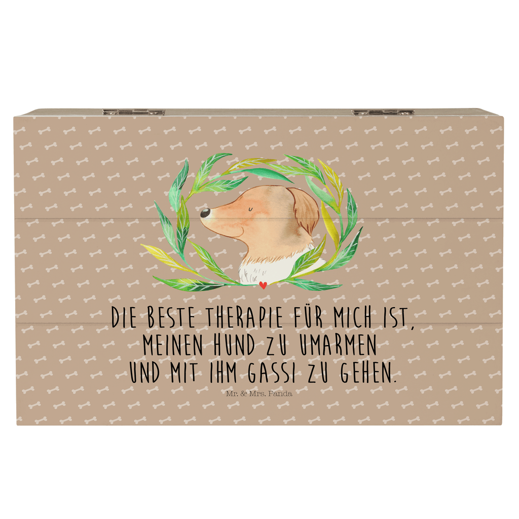 Holzkiste Hund Ranke Holzkiste, Kiste, Schatzkiste, Truhe, Schatulle, XXL, Erinnerungsbox, Erinnerungskiste, Dekokiste, Aufbewahrungsbox, Hund, Hundemotiv, Haustier, Hunderasse, Tierliebhaber, Hundebesitzer, Sprüche, Ranke, Therapie, Selbsttherapie, Hundeliebe, Hundeglück, Hunde