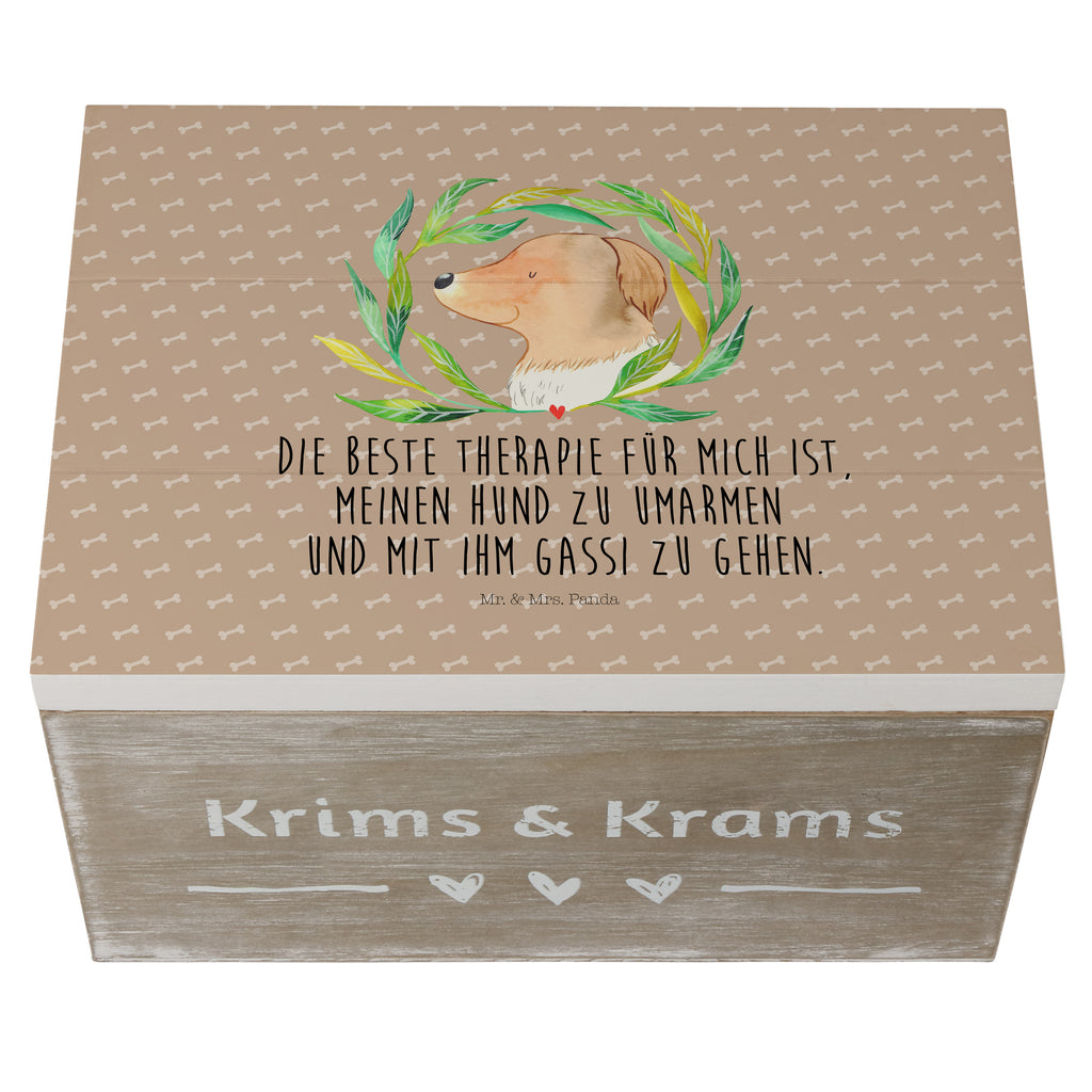 Holzkiste Hund Ranke Holzkiste, Kiste, Schatzkiste, Truhe, Schatulle, XXL, Erinnerungsbox, Erinnerungskiste, Dekokiste, Aufbewahrungsbox, Hund, Hundemotiv, Haustier, Hunderasse, Tierliebhaber, Hundebesitzer, Sprüche, Ranke, Therapie, Selbsttherapie, Hundeliebe, Hundeglück, Hunde