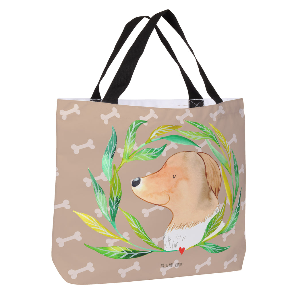 Shopper Hund Ranke Beutel, Einkaufstasche, Tasche, Strandtasche, Einkaufsbeutel, Shopper, Schultasche, Freizeittasche, Tragebeutel, Schulbeutel, Alltagstasche, Hund, Hundemotiv, Haustier, Hunderasse, Tierliebhaber, Hundebesitzer, Sprüche, Ranke, Therapie, Selbsttherapie, Hundeliebe, Hundeglück, Hunde