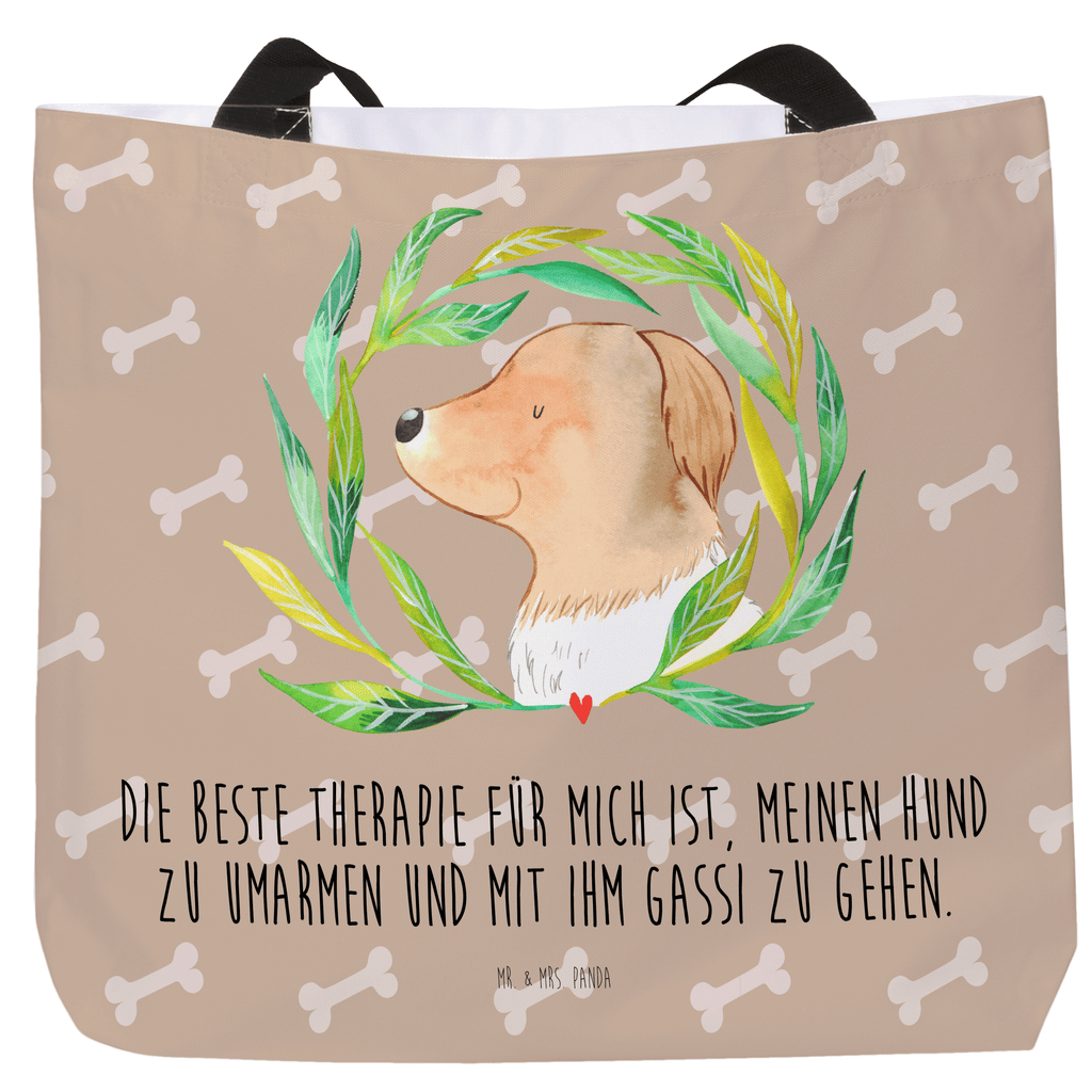 Shopper Hund Ranke Beutel, Einkaufstasche, Tasche, Strandtasche, Einkaufsbeutel, Shopper, Schultasche, Freizeittasche, Tragebeutel, Schulbeutel, Alltagstasche, Hund, Hundemotiv, Haustier, Hunderasse, Tierliebhaber, Hundebesitzer, Sprüche, Ranke, Therapie, Selbsttherapie, Hundeliebe, Hundeglück, Hunde