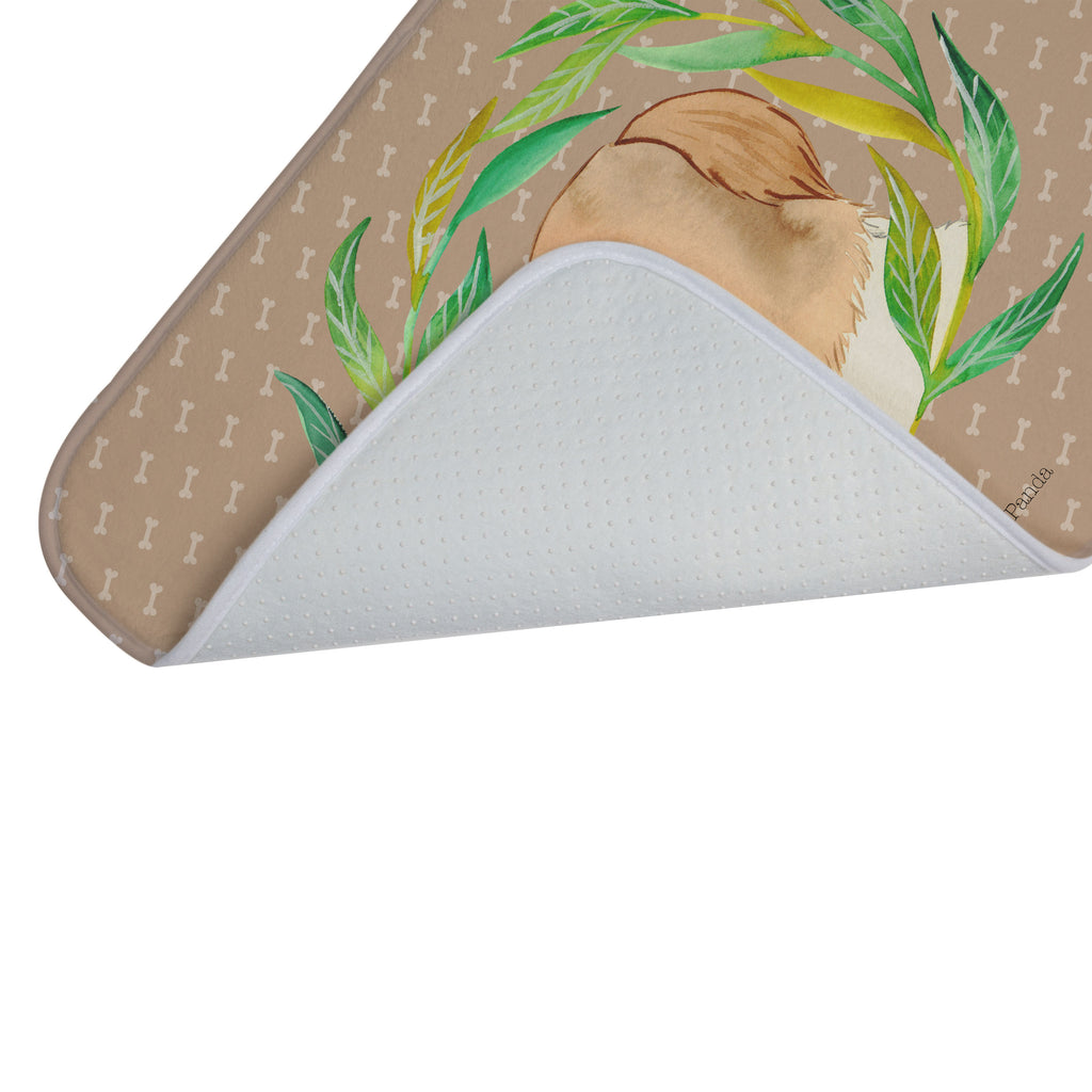 Badvorleger Hund Ranke Badematte, Badteppich, Duschvorleger, Badezimmerteppich, Badezimmermatte, Badvorleger, Duschmatte, Duschteppich, Hund, Hundemotiv, Haustier, Hunderasse, Tierliebhaber, Hundebesitzer, Sprüche, Ranke, Therapie, Selbsttherapie, Hundeliebe, Hundeglück, Hunde
