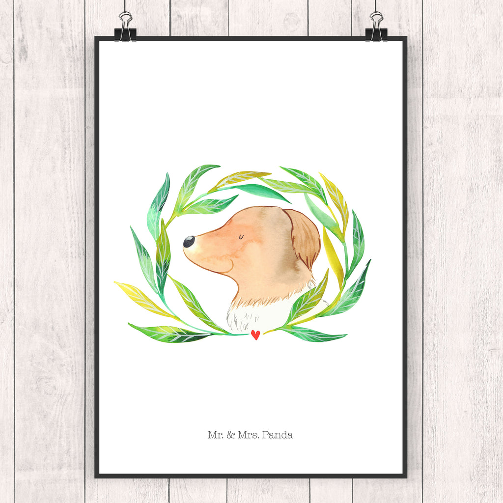 Poster Hund Ranke Poster, Wandposter, Bild, Wanddeko, Küchenposter, Kinderposter, Wanddeko Bild, Raumdekoration, Wanddekoration, Handgemaltes Poster, Mr. & Mrs. Panda Poster, Designposter, Kunstdruck, Posterdruck, Hund, Hundemotiv, Haustier, Hunderasse, Tierliebhaber, Hundebesitzer, Sprüche, Ranke, Therapie, Selbsttherapie, Hundeliebe, Hundeglück, Hunde