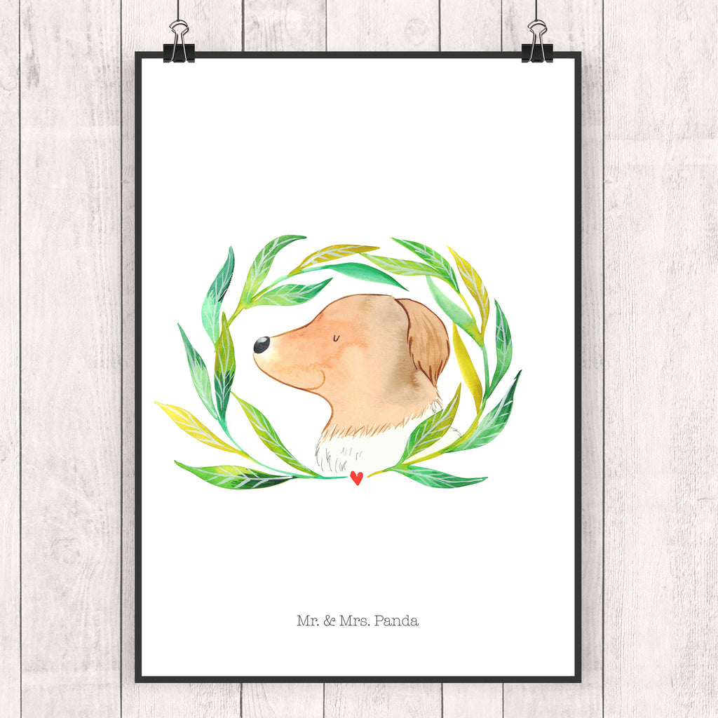 Poster Hund Ranke Poster, Wandposter, Bild, Wanddeko, Küchenposter, Kinderposter, Wanddeko Bild, Raumdekoration, Wanddekoration, Handgemaltes Poster, Mr. & Mrs. Panda Poster, Designposter, Kunstdruck, Posterdruck, Hund, Hundemotiv, Haustier, Hunderasse, Tierliebhaber, Hundebesitzer, Sprüche, Ranke, Therapie, Selbsttherapie, Hundeliebe, Hundeglück, Hunde