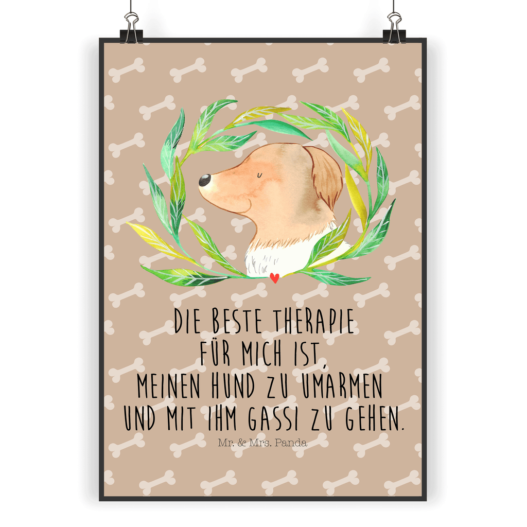 Poster Hund Ranke Poster, Wandposter, Bild, Wanddeko, Küchenposter, Kinderposter, Wanddeko Bild, Raumdekoration, Wanddekoration, Handgemaltes Poster, Mr. & Mrs. Panda Poster, Designposter, Kunstdruck, Posterdruck, Hund, Hundemotiv, Haustier, Hunderasse, Tierliebhaber, Hundebesitzer, Sprüche, Ranke, Therapie, Selbsttherapie, Hundeliebe, Hundeglück, Hunde