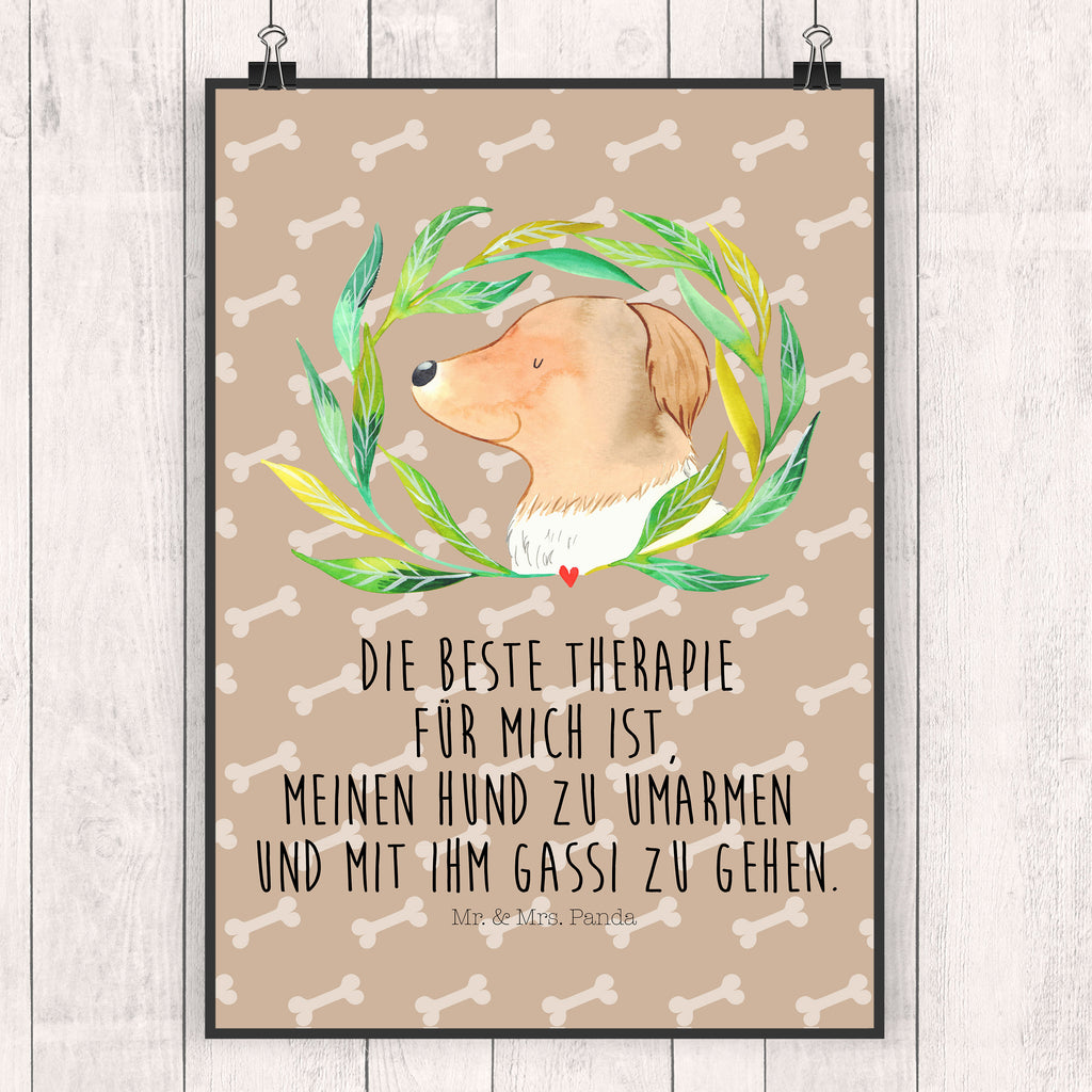 Poster Hund Ranke Poster, Wandposter, Bild, Wanddeko, Küchenposter, Kinderposter, Wanddeko Bild, Raumdekoration, Wanddekoration, Handgemaltes Poster, Mr. & Mrs. Panda Poster, Designposter, Kunstdruck, Posterdruck, Hund, Hundemotiv, Haustier, Hunderasse, Tierliebhaber, Hundebesitzer, Sprüche, Ranke, Therapie, Selbsttherapie, Hundeliebe, Hundeglück, Hunde