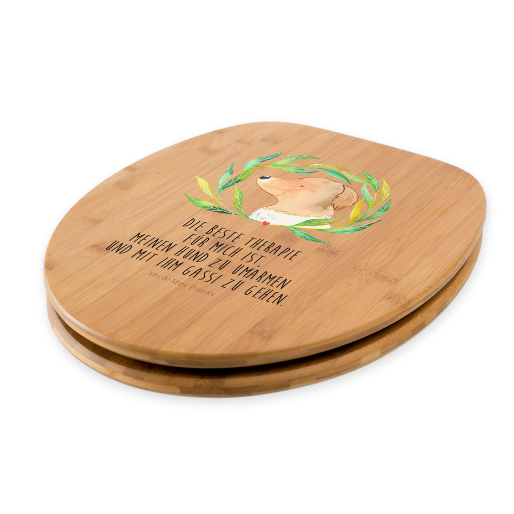 Motiv WC Sitz Hund Ranke Klobrille, Klodeckel, Toilettendeckel, WC-Sitz, Toilette, Hund, Hundemotiv, Haustier, Hunderasse, Tierliebhaber, Hundebesitzer, Sprüche, Ranke, Therapie, Selbsttherapie, Hundeliebe, Hundeglück, Hunde