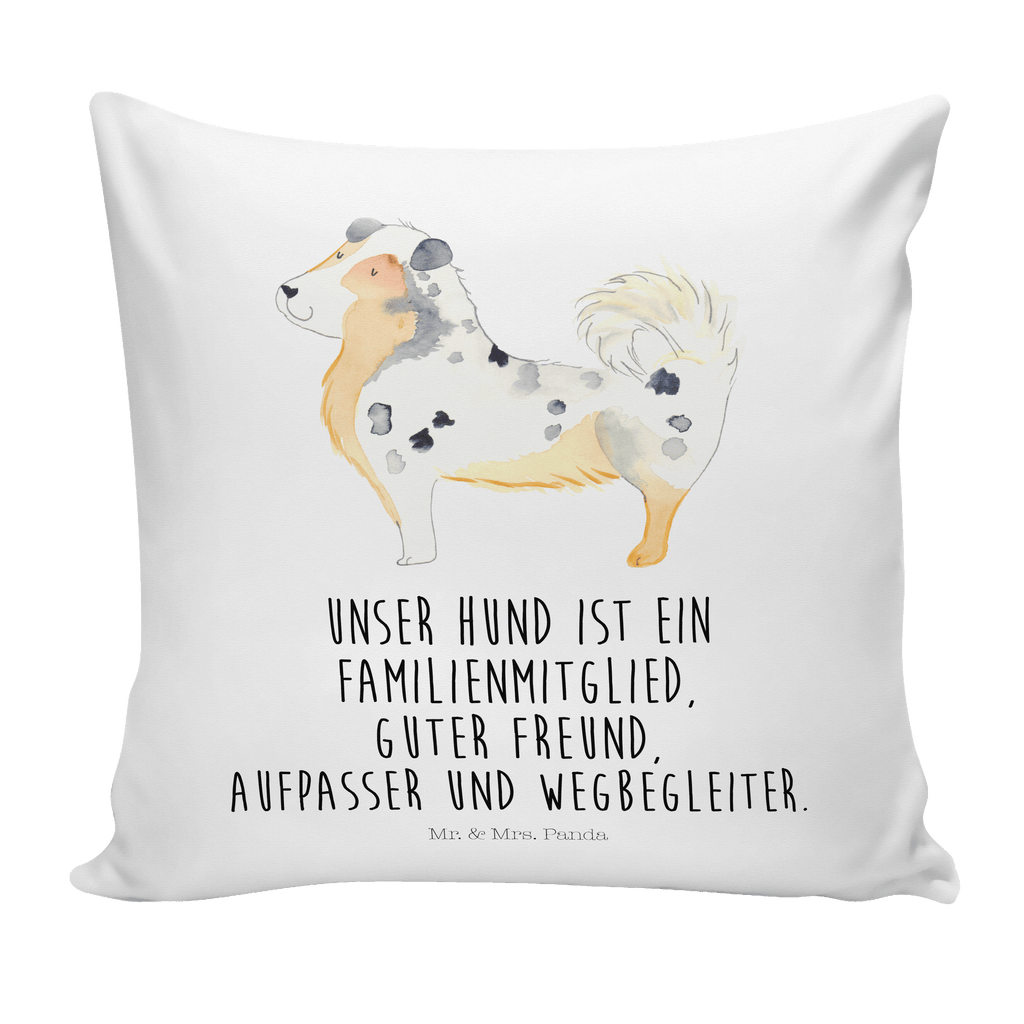40x40 Kissen Australien Shepherd Kissenhülle, Kopfkissen, Sofakissen, Dekokissen, Motivkissen, Hund, Hundemotiv, Haustier, Hunderasse, Tierliebhaber, Hundebesitzer, Sprüche, Australien Shepherd, Shepherd, Hundeliebe, Familienhund, Spruch