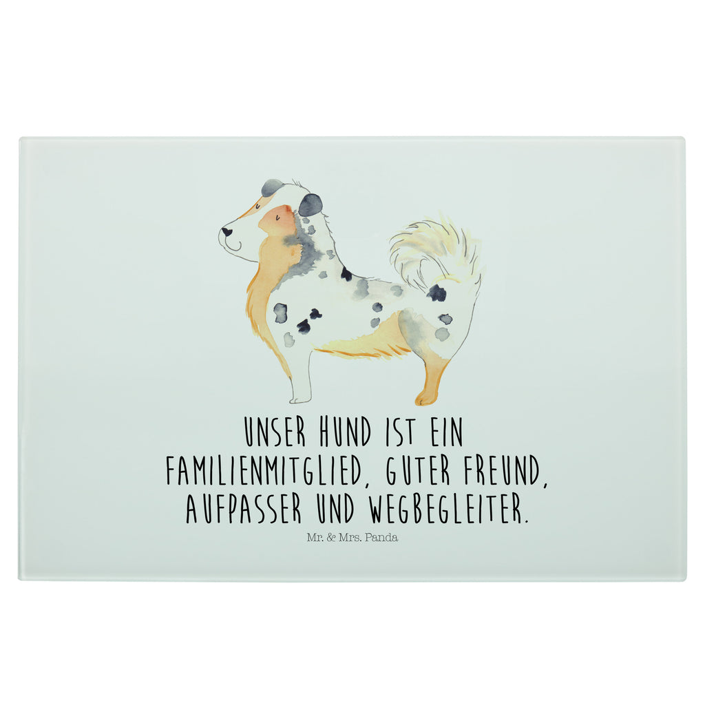 Medium Glas Schneidbrett Australien Shepherd Glasschneidebrett, Schneidebrett, Hund, Hundemotiv, Haustier, Hunderasse, Tierliebhaber, Hundebesitzer, Sprüche, Australien Shepherd, Shepherd, Hundeliebe, Familienhund, Spruch