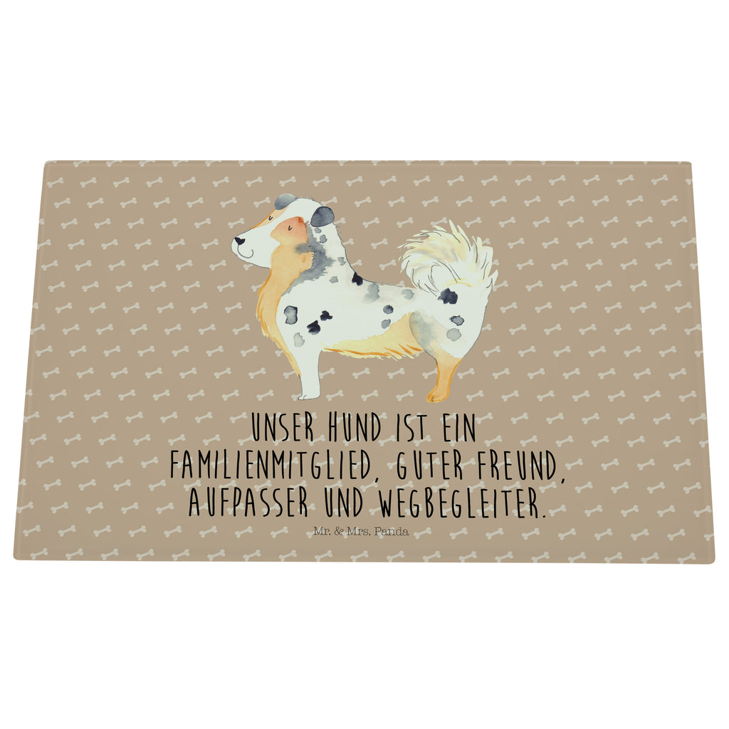 Medium Glas Schneidbrett Australien Shepherd Glasschneidebrett, Schneidebrett, Hund, Hundemotiv, Haustier, Hunderasse, Tierliebhaber, Hundebesitzer, Sprüche, Australien Shepherd, Shepherd, Hundeliebe, Familienhund, Spruch