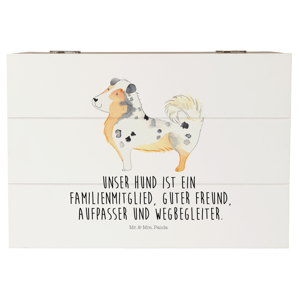 Holzkiste Australien Shepherd Holzkiste, Kiste, Schatzkiste, Truhe, Schatulle, XXL, Erinnerungsbox, Erinnerungskiste, Dekokiste, Aufbewahrungsbox, Hund, Hundemotiv, Haustier, Hunderasse, Tierliebhaber, Hundebesitzer, Sprüche, Australien Shepherd, Shepherd, Hundeliebe, Familienhund, Spruch