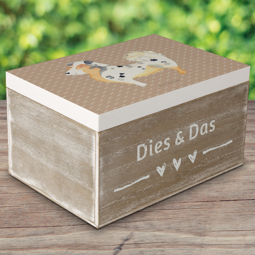 Holzkiste Australien Shepherd Holzkiste, Kiste, Schatzkiste, Truhe, Schatulle, XXL, Erinnerungsbox, Erinnerungskiste, Dekokiste, Aufbewahrungsbox, Hund, Hundemotiv, Haustier, Hunderasse, Tierliebhaber, Hundebesitzer, Sprüche, Australien Shepherd, Shepherd, Hundeliebe, Familienhund, Spruch