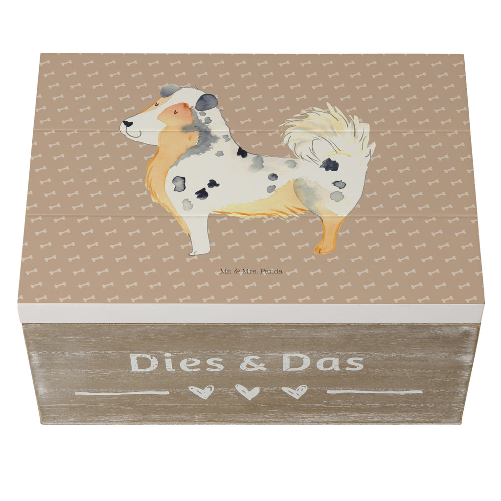 Holzkiste Australien Shepherd Holzkiste, Kiste, Schatzkiste, Truhe, Schatulle, XXL, Erinnerungsbox, Erinnerungskiste, Dekokiste, Aufbewahrungsbox, Hund, Hundemotiv, Haustier, Hunderasse, Tierliebhaber, Hundebesitzer, Sprüche, Australien Shepherd, Shepherd, Hundeliebe, Familienhund, Spruch
