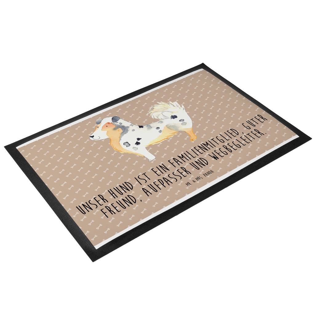 Fußmatte Australien Shepherd Australien Shepherd, Hund, Shepherd, Hundeliebe, Familienhund, Spruch, Sprüche Türvorleger, Schmutzmatte, Fußabtreter, Matte, Schmutzfänger, Fußabstreifer, Schmutzfangmatte, Türmatte, Motivfußmatte,  Haustürmatte, Vorleger  Hund, Hundemotiv, Haustier, Hunderasse, Tierliebhaber, Hundebesitzer, Sprüche